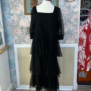 Beautiful Black Lace Layered Dress Plus Size: 4X by Kara and Kate New With Tag